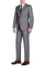 Grey Wool Slim Fit Two Button Men's Suit with Optional Vest