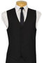 Mens Classic 5 Button Suit Vest in Black