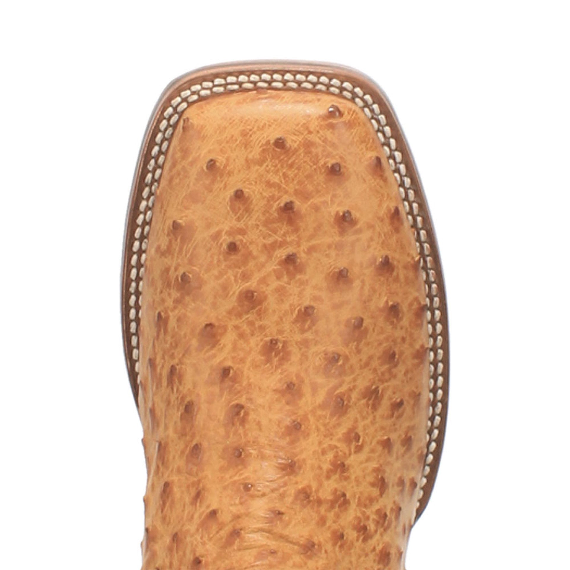 Dan Post Mens Kershaw Saddle and Brown Genuine Ostrich 11 Cowboy Certified Leather Boot - 7D