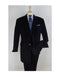 "Navy Wool Car Coat for Men - 2 Button, Peak Lapel, Three Quarter Length"