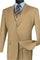 Cheap Priced Suit- Mens Basic 2 Button Vested Khaki Suit