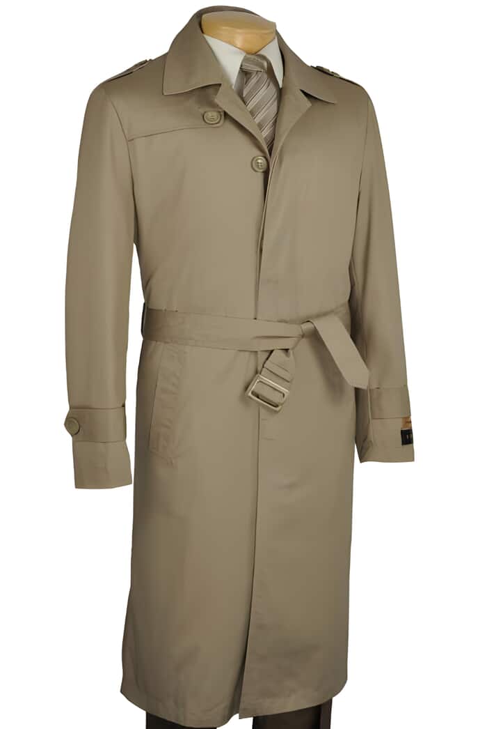 Khaki Dress Coat Priced Available In Big & Tall Sizes Trench Coat