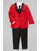Cheap Priced Suit – Kids Red and Black Lapel Boy Suit & Men’s Blazer Jacket with Pants, Perfect Toddler Wedding Outfit