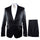 Rossi Man LEO RM1600 â€“ Black Slim Fit 3-Piece Suit for Men | Timeless Classic Formalwear