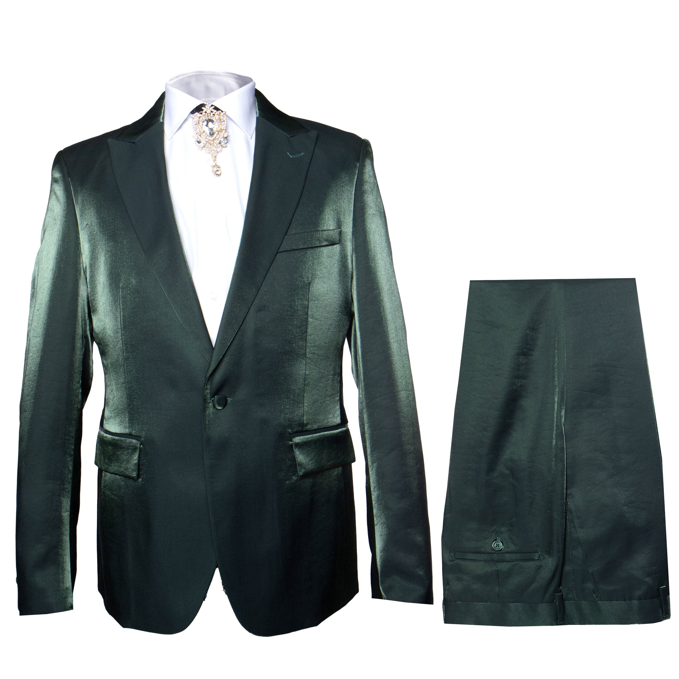 Rossi Man LEO RM1611 â€“ Slim Fit 3-Piece Suit for Men | Modern Tailored Formalwear - XS