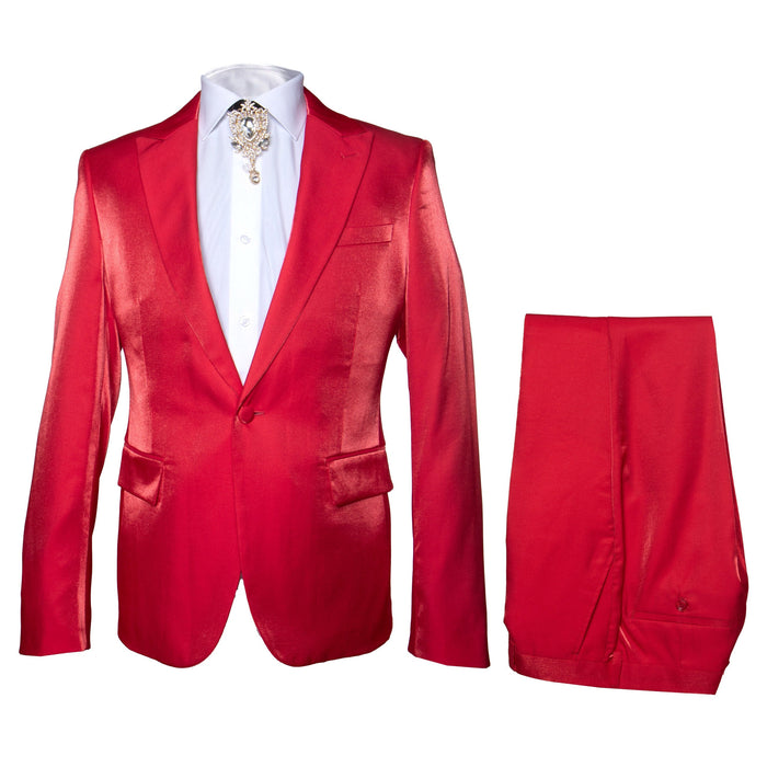 Rossi Man LEO RM1621 â€“ Red Slim Fit 3-Piece Designer Suit for Men