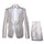 Rossi Man LEO RM1642 – Off-White Shimmer Slim Fit 3-Piece Suit for Men