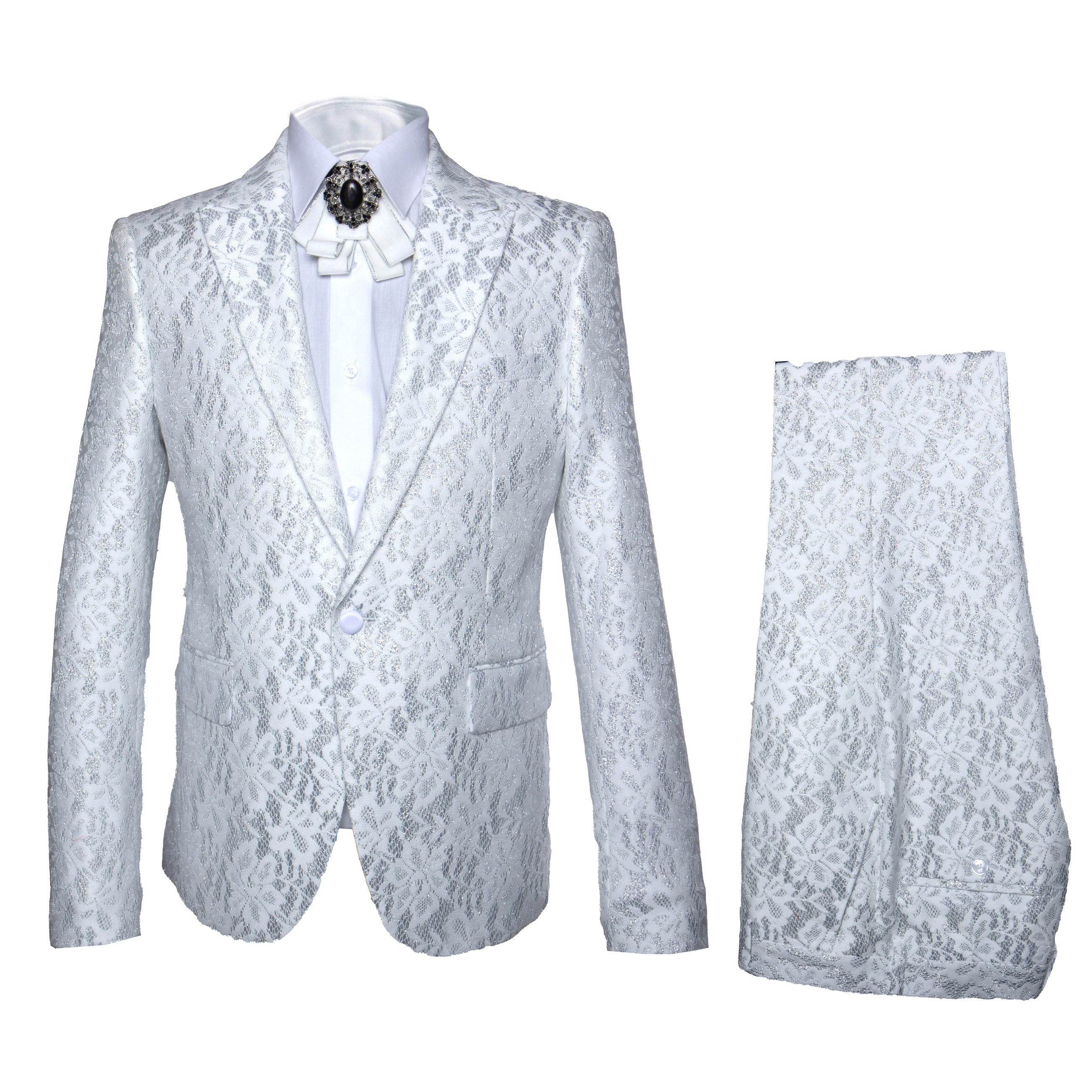 Rossi Man Leo RM1902 – White Designer Tuxedo for Men - XS