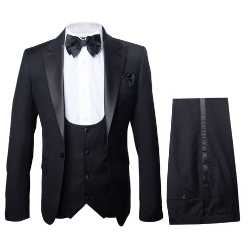 Rossi Man Leo Tuxedo RM1101 â€“ Classic Black Formal Suit for Men | Timeless Tuxedo Style