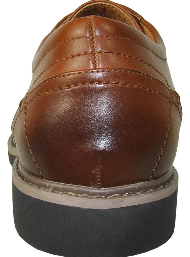 Mens Oxford Dress Antique Cognac Brown Shoe