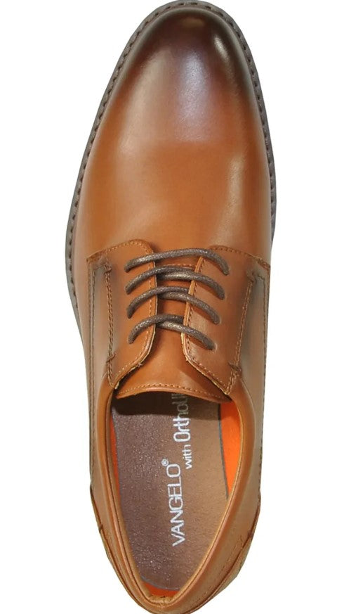 Mens Oxford Dress Antique Cognac Brown Shoe