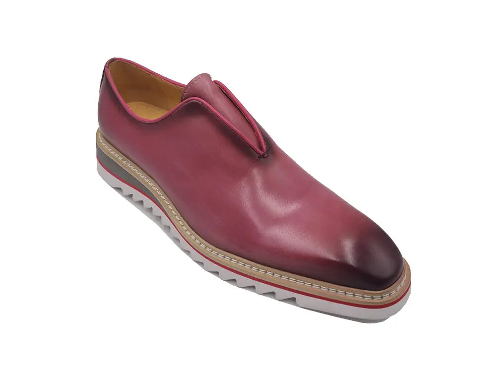 Carrucci Laceless Loafer with Contrast color lightweight sole - 8.5