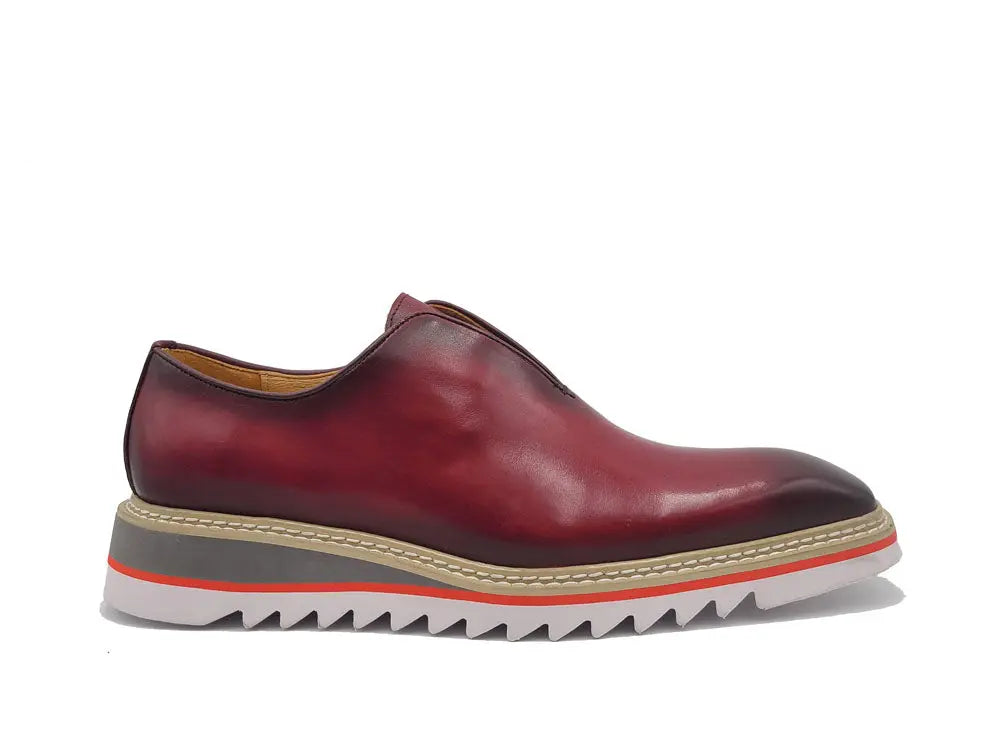 Laceless Loafer with Contrast color lightweight sole - 7.5