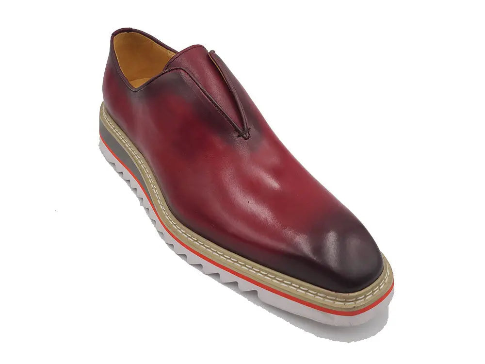 Carrucci Laceless Loafer with Contrast color lightweight sole - 8.5