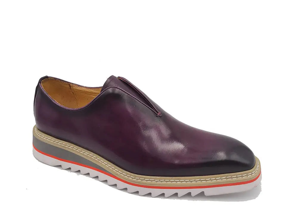 Laceless Loafer with Contrast color lightweight sole - 7.5