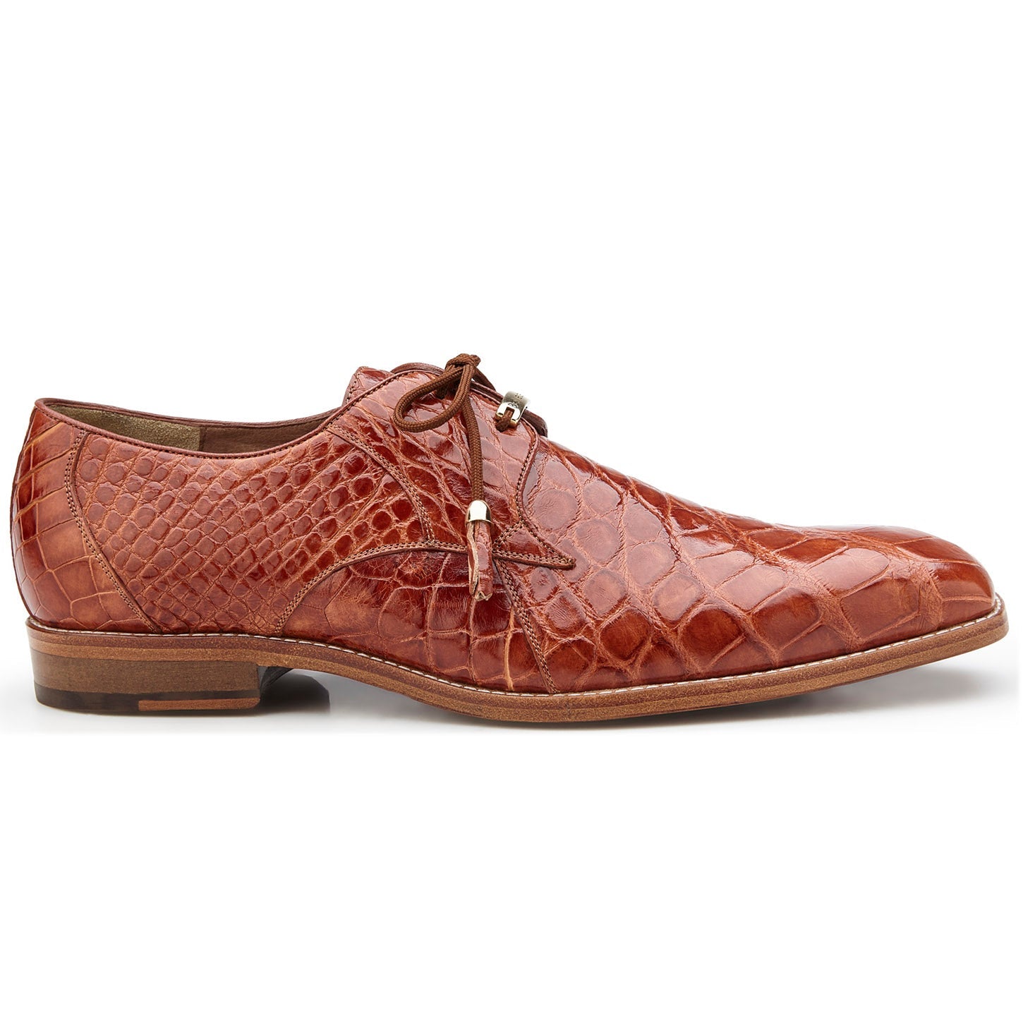 Belvedere Alligator Belt- Cognac - 9