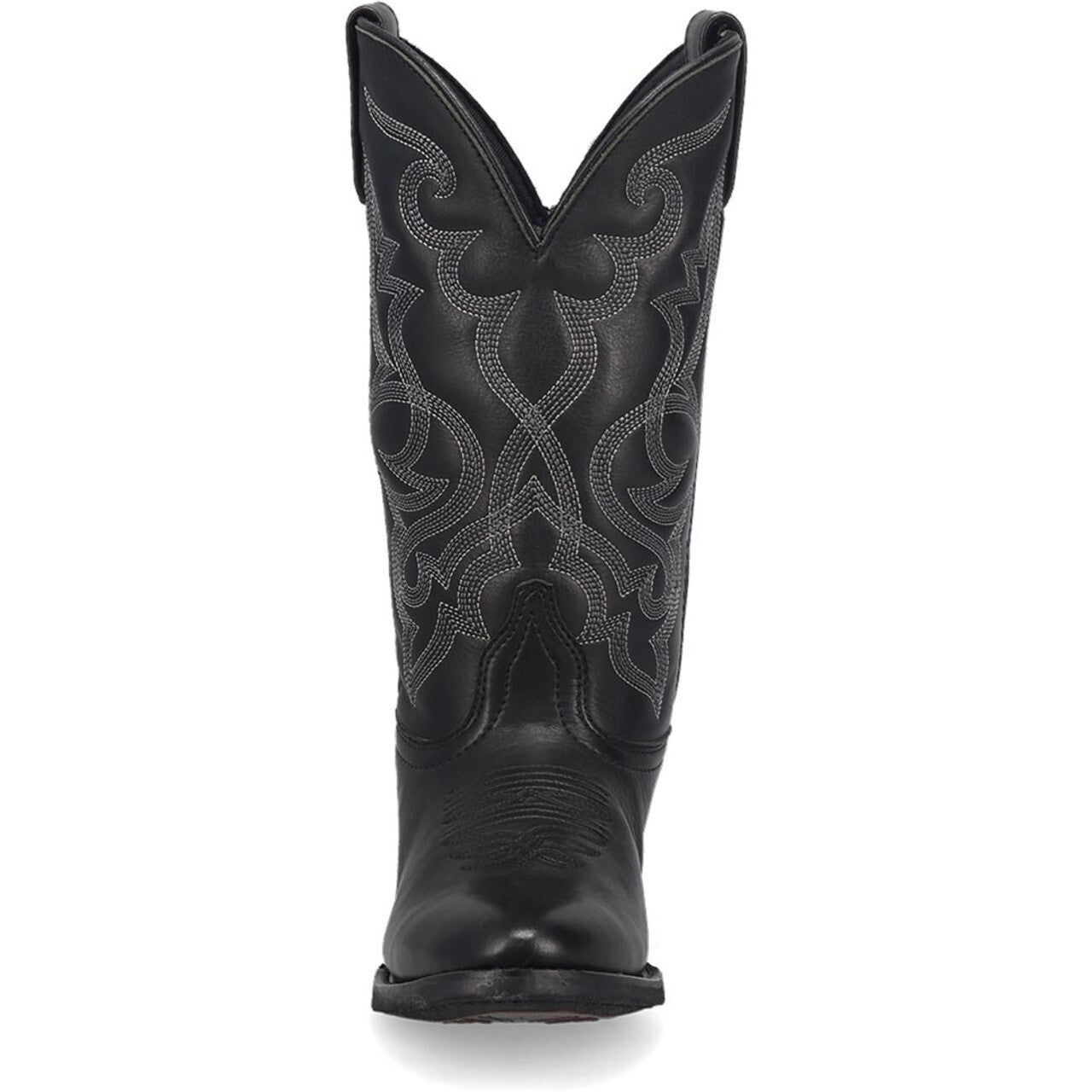 Laredo Maddie Black Round Toe Leather Women Boots - 6