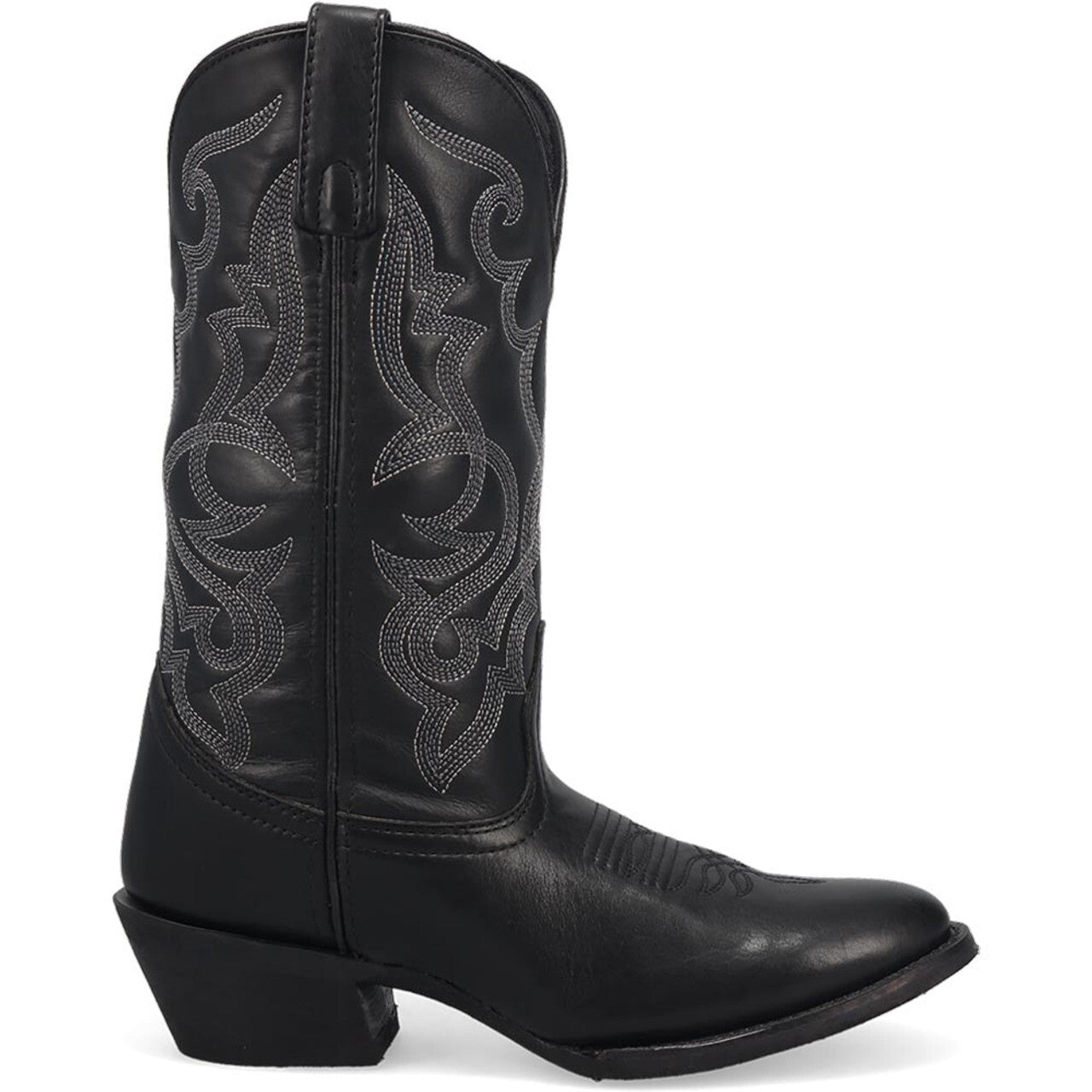 Laredo Maddie Black Round Toe Leather Women Boots - 6