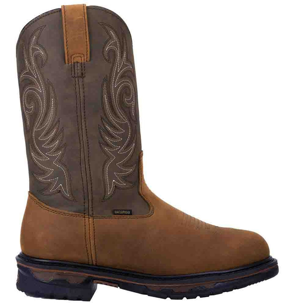 Laredo Sullivan Tan Waterproof Distressed Men's Leather Western Boots - 9D