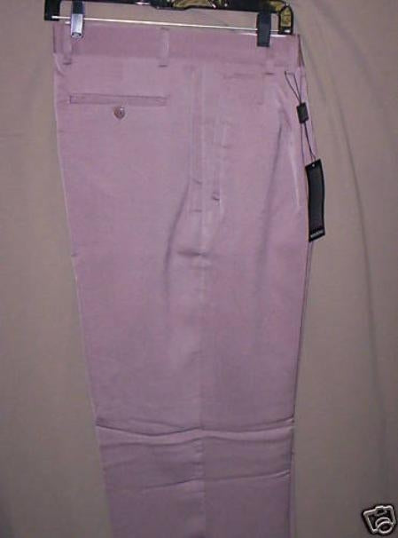 long rise big leg slacks Lavender Deep Pleat-Wide Leg 22- Inch\ around the bottom Pleated baggy dress trousers unhemmed unfinished bottom - dress size pants : 30 Unfinished bottom