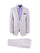 Mens Lavender Seersucker Suit Blazer + Pants Cotton Fabric - Summer Fabric in Purple color