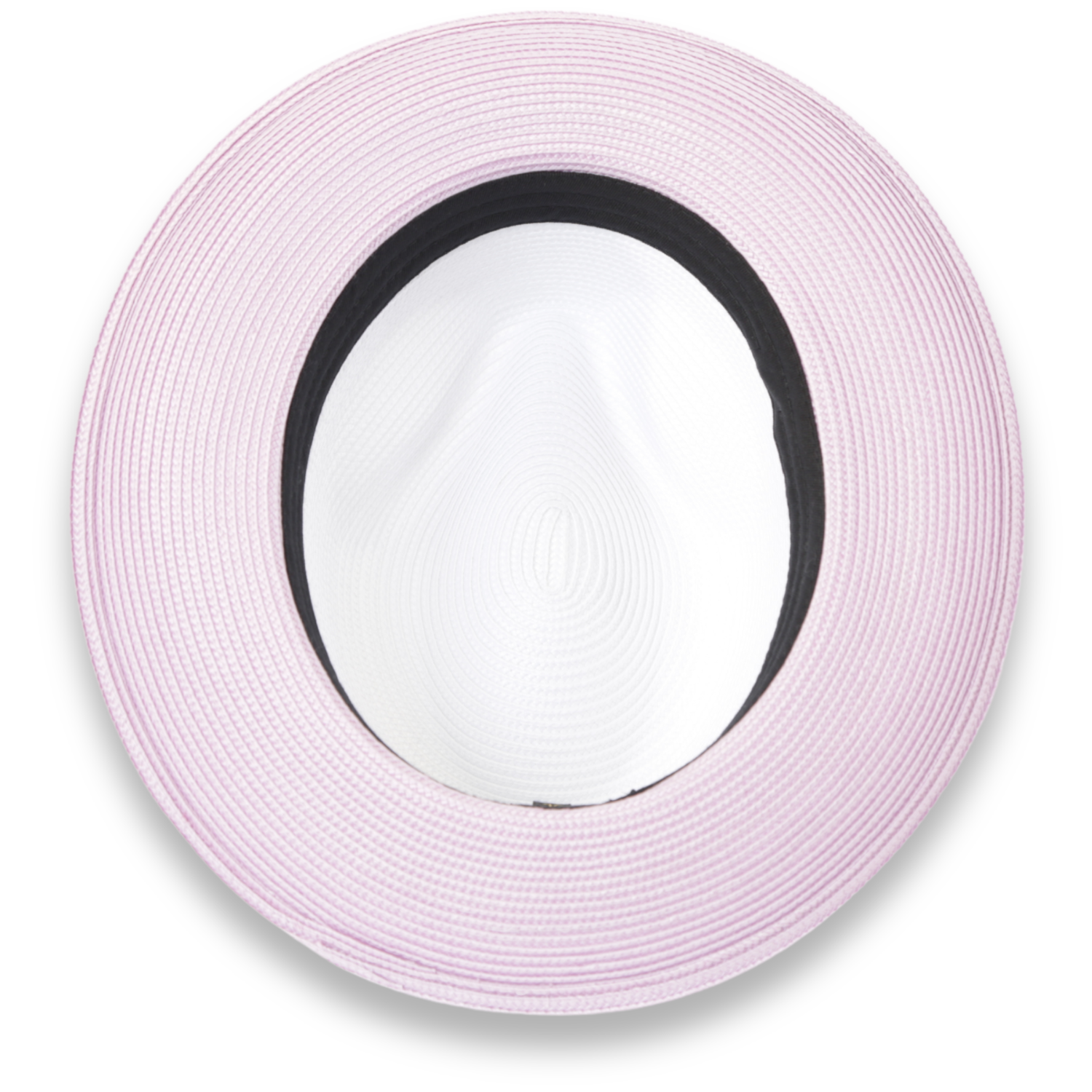 Tapa Crushable Straw Hat Fedora in Two Tone Lavender-White - Small