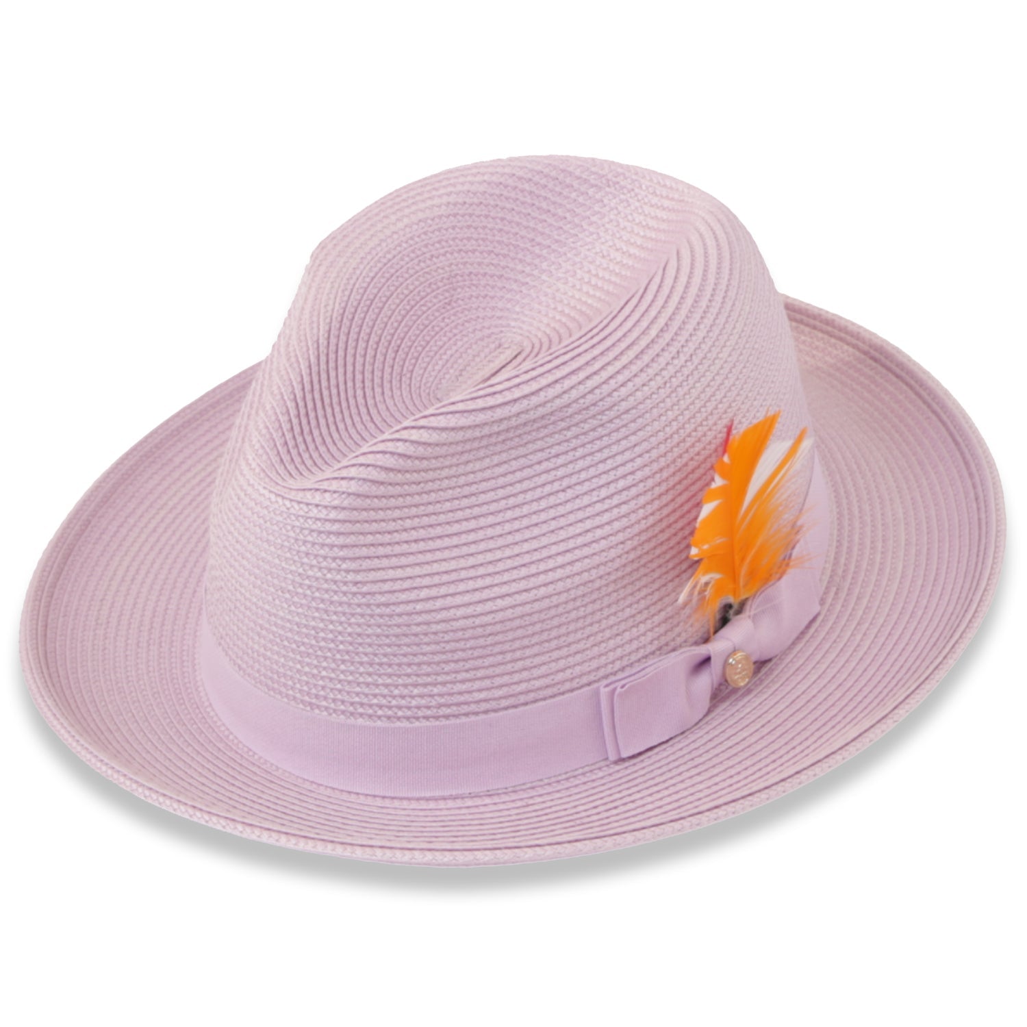 Tapa Crushable Straw Hat Fedora in Lavender - Small