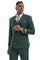 Men's Designer Stacy Adams Classic Double Breasted Suit in Hunter Green