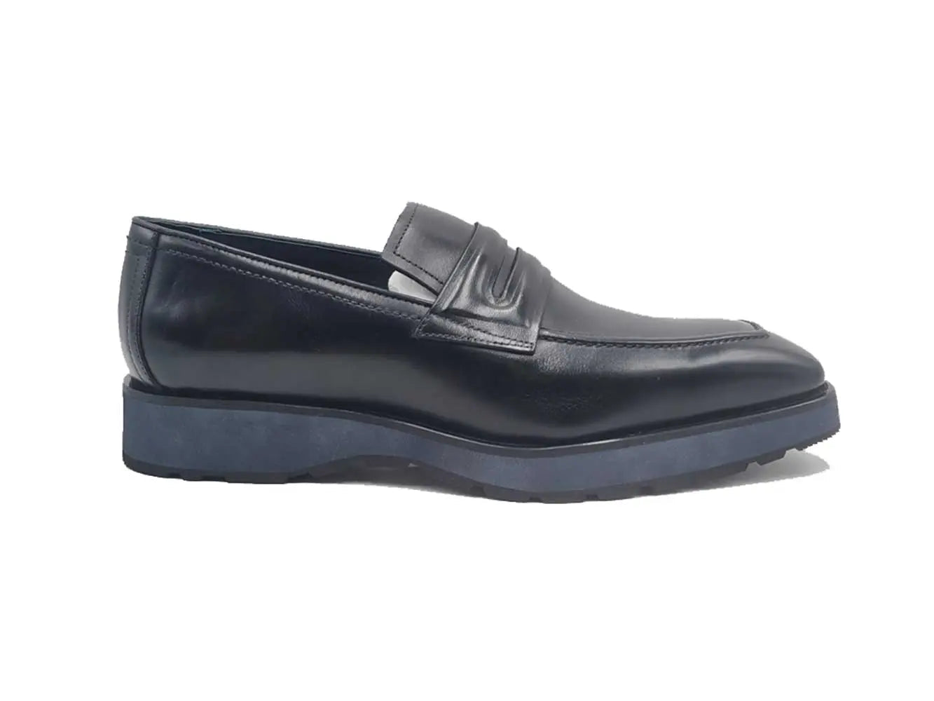 Leather Penny Loafer in Chunky Sole - 7.5