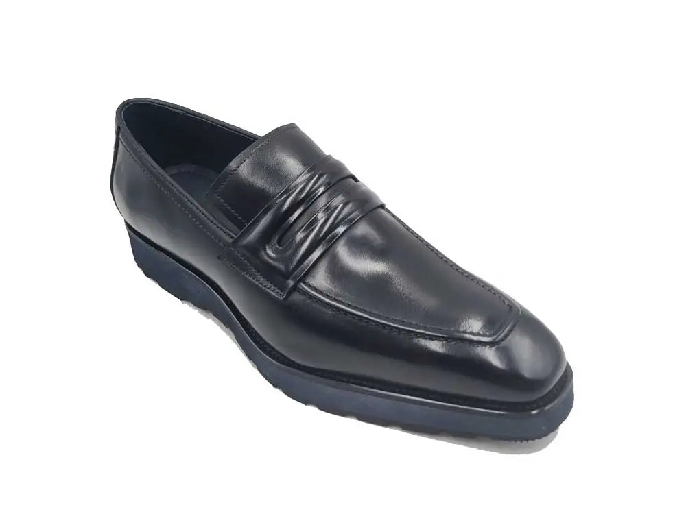 Leather Penny Loafer in Chunky Sole - 7.5