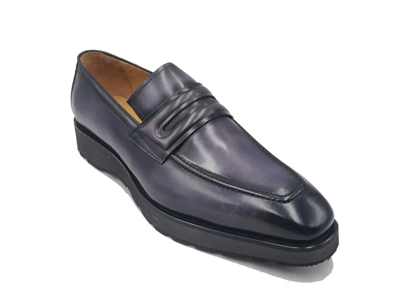 Carrucci Leather Penny Loafer in Chunky Sole - 8