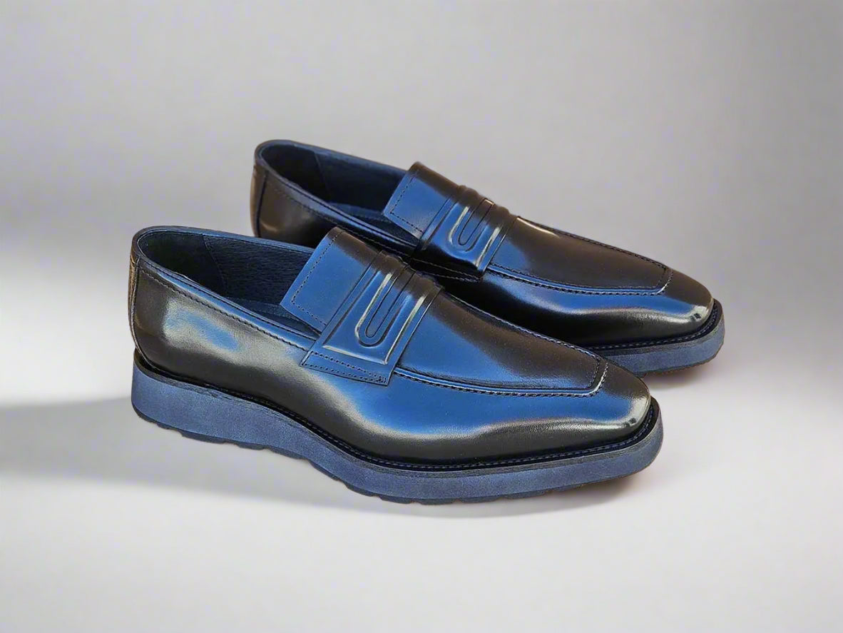 Leather Penny Loafer in Chunky Sole - 7.5