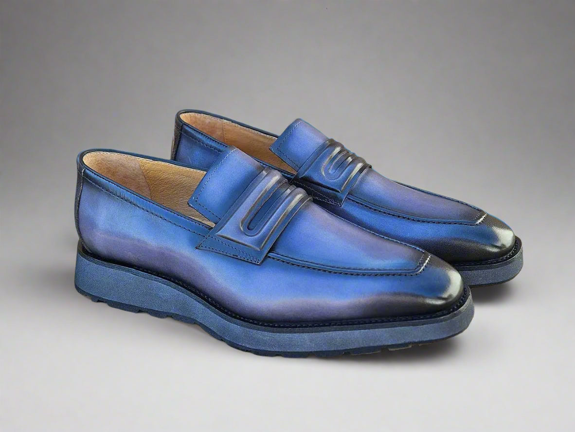 Carrucci Leather Penny Loafer in Chunky Sole - 8