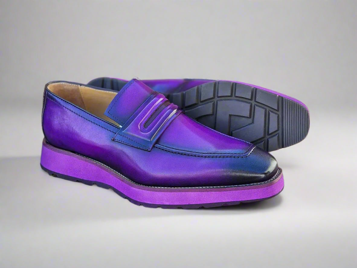 Carrucci Leather Penny Loafer in Chunky Sole - 8