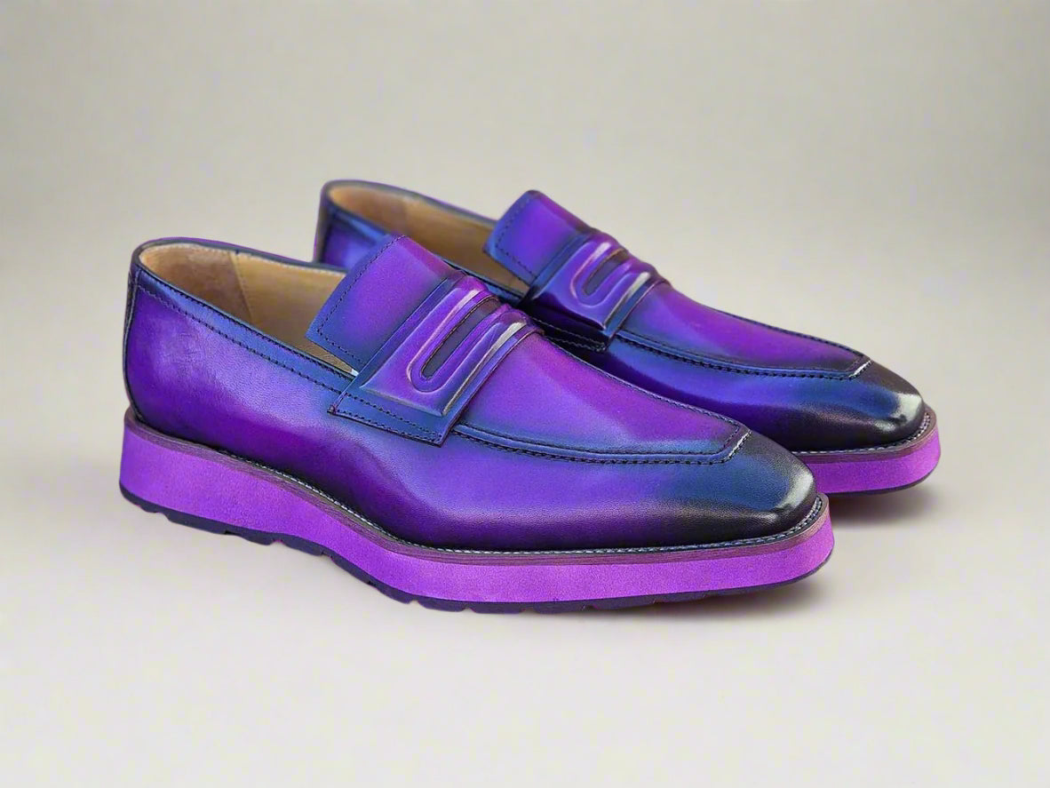 Leather Penny Loafer in Chunky Sole - 7.5