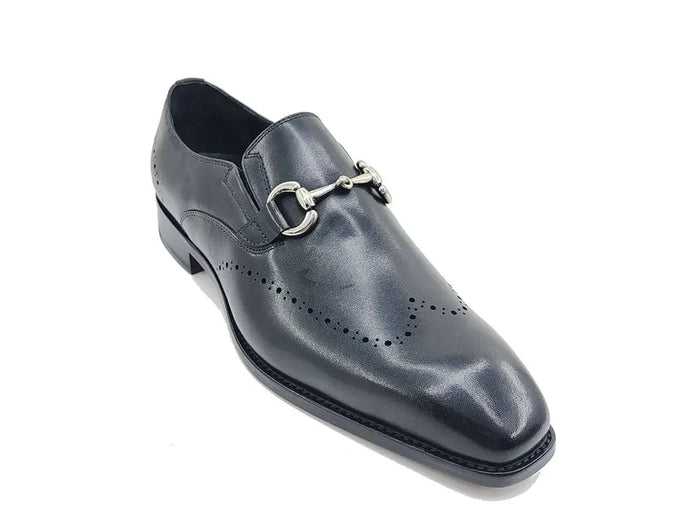 Carrucci Leather Sole Horsebit Loafer