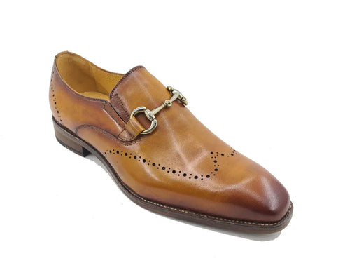 Carrucci Leather Sole Horsebit Loafer