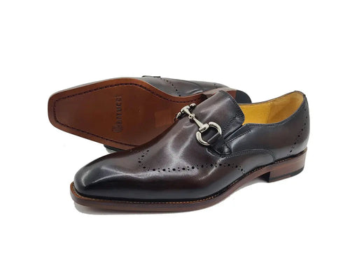 Carrucci Leather Sole Horsebit Loafer