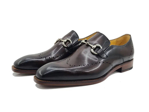Carrucci Leather Sole Horsebit Loafer