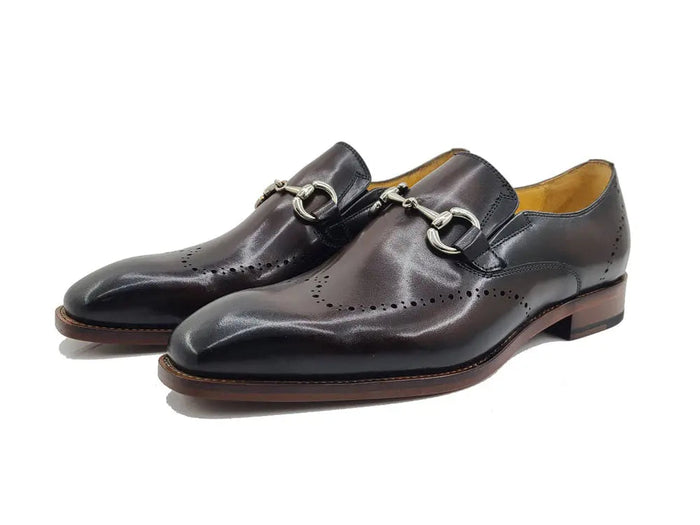 Carrucci Leather Sole Horsebit Loafer