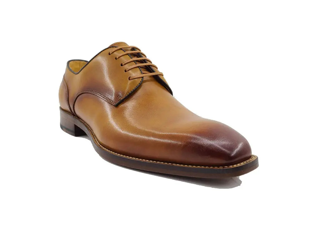 Carrucci Leather Sole Plain Toe Burnished Blucher - 8.5