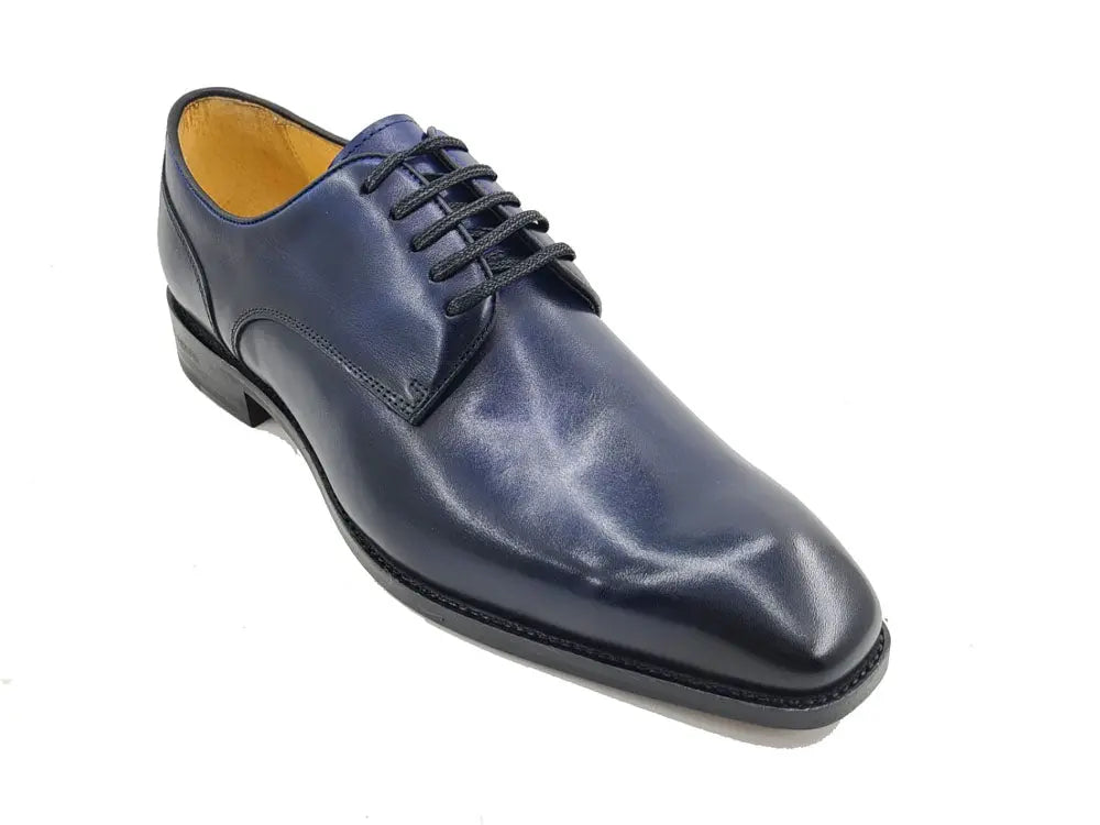 Carrucci Leather Sole Plain Toe Burnished Blucher - 8.5