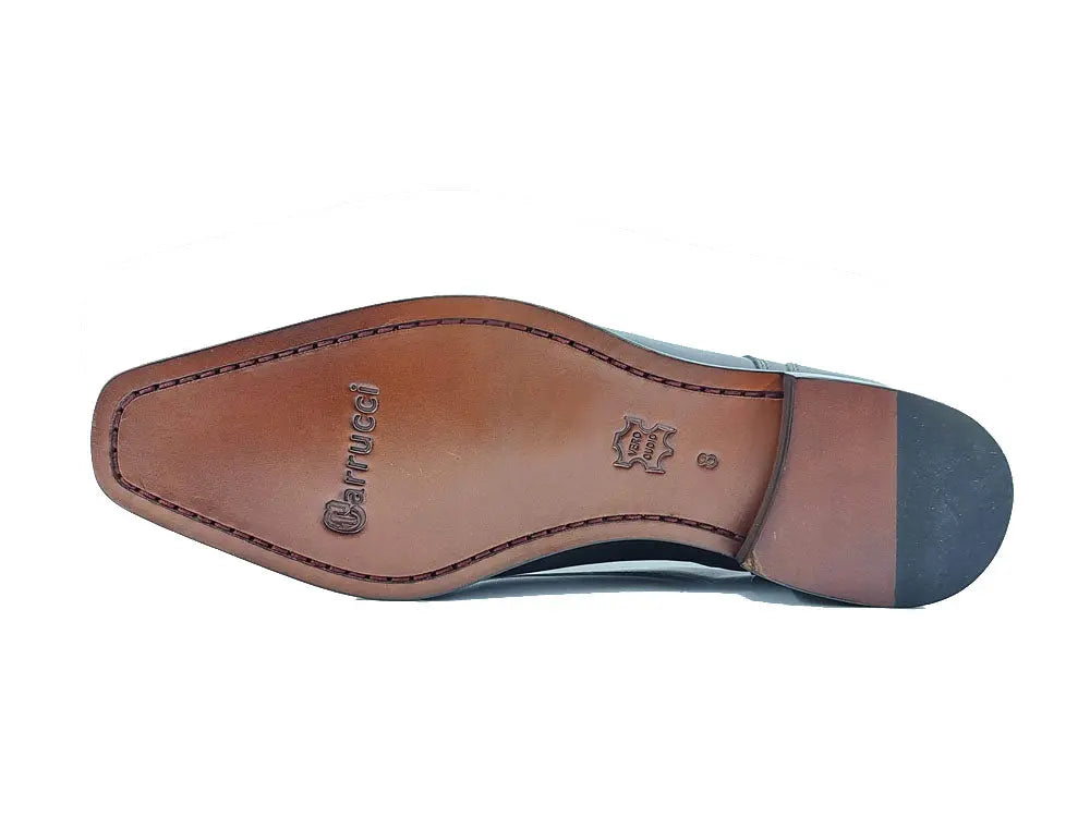 Carrucci Leather Sole Plain Toe Burnished Blucher - 8.5