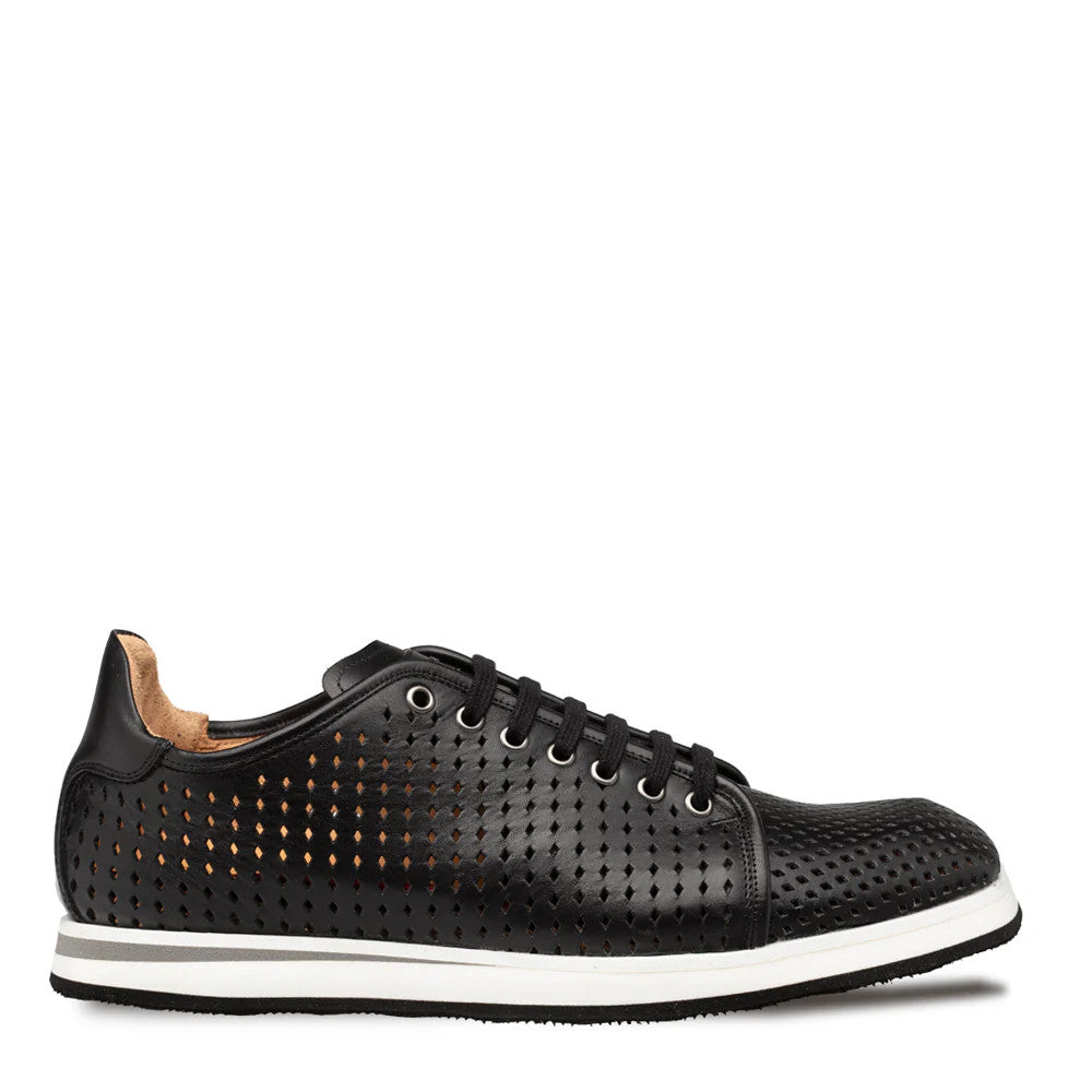 Luce Sneaker Leather  Black By Mezlan Made In Spain Brand - 8M