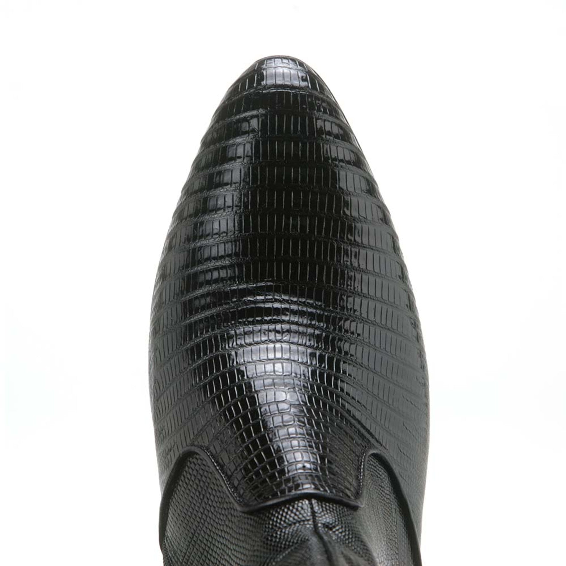 Los Altos Mens Black Genuine Lizard Leather Ankle Boots - 8