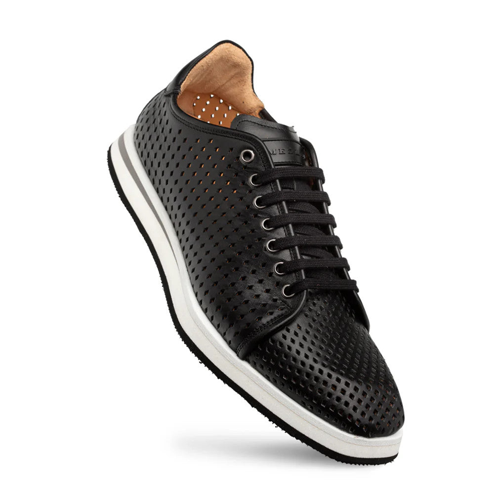 Luce Sneaker Leather  Black By Mezlan Made In Spain Brand - 8M