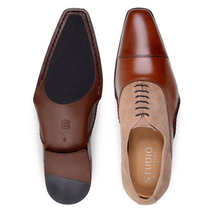 Belvedere Leontes Antique Cognac/Oat Leather Dress Shoe
