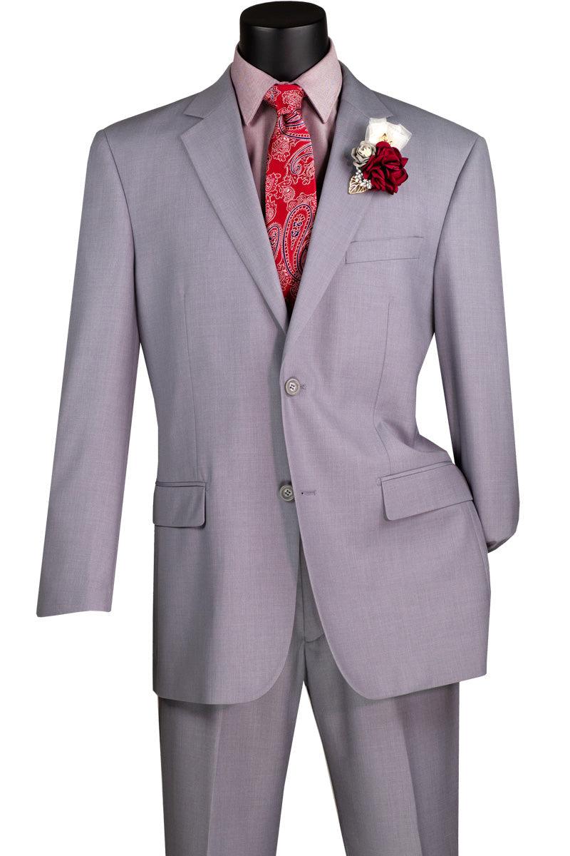 Light Gray Regular Fit Two Piece Suit - 38 Short  - 32 Waist