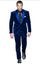 Men's High Fashion Light Royal Blue Shawl Lapel Velvet Suit + Velvet Pants