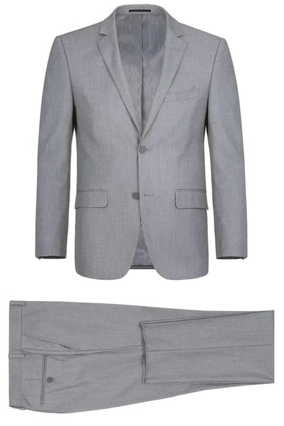 Cheap priced Suit - Mens Extra Long Basic Two Button Light Grey Suit